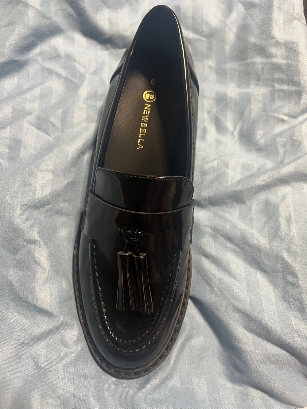 NewBella women’s Black Tassel Loafers